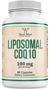 Liposomal CoQ10 抗氧化剂和能源支持补充(100毫克/人/服务,60天供应),第三方测试,Vegan Safe,非GMO 双木