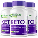 rize 实验室 - - Trim Life Labs Keto Capsules - 重量损失药丸 - 支持最大强度公式,Keto+ACV 补充(180 Capsules)