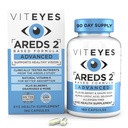 Viteyes AREDS 2 高级眼维生素,与Bilberry,葡萄籽,FLORA GLO Lutein,硒,天然维生素E,Allergen Free,视觉保护,眼科医生信任,180个计数