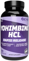 EAS Yohimbine HCL 改进的重量损失和运动性能 → 快速释放技术 → Gluten Free,非 GMO, 蔬菜友好 → 90 Capsules