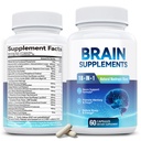 18-in-1 记忆与焦点的大脑补充 – Notropic Capsules with Alpha GPC, Bacopa, Ginkgo Biloba, Lion's Mane, Vitamin B6 & B12 → 认知健康,精神清晰 → Vegan, Non-GMO