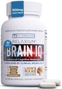 Relaxium BrainIQ Nootropic Brain 补充 QQ脑健康记忆补充 QQ 认知补充和记忆药丸 狮子的Mane QQ L-Threonine & Coffee 提取 - 60 Counter