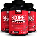 强制因素SCORE! Hardcore, 3-Pack, Nitric Oxide Buster Supplement for Men with L-Citrulline, Yohimbe, Black Maca & B Vitamins to Boost Explain Stamina, 最大限度提高身体性能, 360平板