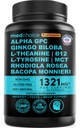 12in-1 Notropic Brain 配有咖啡因安非他明:Ginkgo Biloba 用于大脑支持,记忆和聚焦 - B12, Alpha GPC, L Theanine 和 Choline 配有 Bioperine 的配有 1321 mg (60ct) 的配有 Choline 配有 Bioperine 的配有配有 .