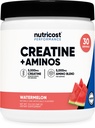 果汁 + 氨基 30 成品(Watelon Flavored) - 5,000mg Creatine 单水合物 + 5,000mg 氨基 BCAA 混合剂 Per 成品