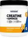 营养成本Creatine + 氨基30 服务(桃芒果火焰) - 5,000mg Creatine 单水合物 + 5,000mg 氨基 BCAA 混合