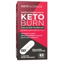 Keto Science Keto Burn Capsules, Exournal Ketone, 与 BHB & EGCG, Ketones for Hydrition, Keto BHB, 重量支持, 能源, 聚焦和Ketosis, 60 Capsules, 15 服务