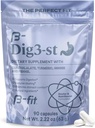B-FIT 消化草药补充剂 - 姜根,涡轮,芬内尔和Cuachalalate - 60 Capsules - 100% 易消化和胃的自然公式 - 食前使用