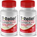 T-Relief Extra-Strength Arnica + 12 抗后痛的自然解放活动者 联合疼痛肌肉 和 Stiffness,全体 女性和男性快速行动救济 - 100 片(2包)
