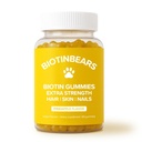 Curvy Body Bears BiotinBears Extra Strength Biotin Gummies | Hair Skin & Nails Support | with Vitamins C, E, B6 & B12 | Pineapple Flavor | 60 Vegan Gummies