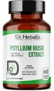 HERBALIST Psyllium Husk博士 摘录 1000mg Per service (Plantago Ovata Fiber Supplement) – 60 Veg Capsules – 快速吸收,胃上的温柔,支持文摘和每日纤维.
