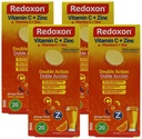 Redoxon Vitamin C + Zinc, Effervescent C 和 Zinc, 帮助支持你的免疫系统, Orange Flavor, 20 Effervescent Tables, 2.82 Oz Box, (Pack of 4).