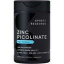 运动研究 高概率锌 Piclinate 30 mg 与有机椰油 → 高吸收性锌 健康免疫和酶功能补充剂 - 非GMO 测试无胶(90 液体软胶)