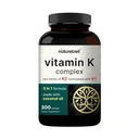 NatureBell Vitamin K Complex - 300 Softgels - 交付2,600mcg Vitamin K - 全谱骨和心脏健康支持补充 - 高吸收K1 & K2 MK-4 & MK-7*