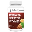 Berg Advanced Enzyms博士,配有苹果苹果苹果酒醋 - 包括Beaine Hydrocide(HCI),Ginger Root(姜根)和Peppermint Leaf(辣椒薄荷叶)等消化性健康成份 - 180 Capsules