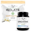 肌肉肥油酸单水合物和草质Fed Whei 隔热槽 – 2lb Creatine + 5lb Vanilla Whei 隔热槽 – 清洁肌肉生长和恢复支持