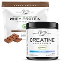 肌肉肥肉包 – 草叶蛋白 焦焦巧克力 5lb (1 Unit) + Creapure Creatine Monohydrate Power Unflorored 300g (1 Unit), All Natural Hormone-Free Pasture Leaved (1 Unit)