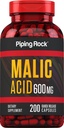 螺旋岩 Malic 酸性胶囊 | 600mg | 200 Pills | Non-GMO, Gluten 免费补充