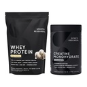 运动研究 ® Creatine Monohydrate (100 services) & Vanilla Whei 蛋白质(63 services),精益肌肉建筑动态杜奥,提高性能,力量和工作恢复 - 运动营养素