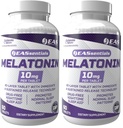 EAS Melatonin 10mg | Drug-Free Nighttime Sleep Aid | Immediate & Sustained Release Technology | Better Absorption with Cyclosome Delivery | 60 Tablets (Pack of 2)