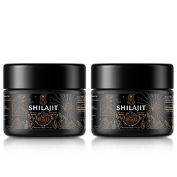 Shilajit Resin with Fulvic Acid & Trace Minerals, 原西伯利亚 Shilajit Prure 配有 85+ Humic Acid 补充 能源和免疫系统- 100 service / 50g (2 Pack), Gel