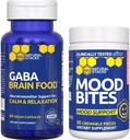 Natural STACKS Mood Bites + GABA 脑食品包 - 支持放松和改进 Mood* - 90 总件