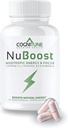 Cognitune NuBoost 能量和焦点脑补充剂 Cafeine L-Theanine,维生素B12,Rhodiola + BioPerine, No Crash, Jitter Free 100mg Cafeine Pills, Clean Nootrotic Brain Boster, 60 Ct