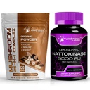 WELLNESS LABSRX Mushroom Powder 2000mg - Nattokinase Supplement Capsules - 5000 FU | Bundle