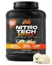 肌肉科技 Whey蛋白粉(Vanilla Cream, 4LB) - 硝基-Tech Ript Whey蛋白Isolate & Peptides Smoothie Mix for Lean Muscle and Fast Recovery - 30 g of Whey Protein for Men