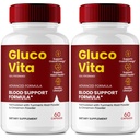 Gluco Vita Capsules, GlucoVita Support Formula Supplement Pills - Maximum Strength, Gluco Vita Health & Wellness All Natural Formula, Official Gluco Vita Health Capsules Reviews (2 Pack)