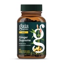 Gaia Herbs Ginger Supreme - 支持健康文摘和偶尔的Nausea - 与有机姜根和涡根 - 60 Vegan 液态植物卡普尔(60天供应)