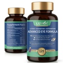 Lutein 40mg & Zeaxanthin 8mg 眼维生素,配有 Astaxanthin, Bilberry, Taurine, 维生素 A C E Zinc, 蓝光和 Macular 支持, 120 Veggie Capsules
