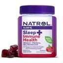 Natrol Sleep+ Immune Health Gummy, Sleep Aid & Immunity Support, Elderberry, Vitamins C, D and Zinc, Drug Free, 50 Berry Flavored Gummies (Packaging May Vary)