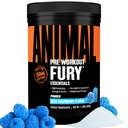动物怒火 - 能源与焦点工作前粉末补充剂 - 5g BCAA, 350mg 咖啡因氮氧化物 无克赖丁 - 健美剂的强兴奋剂 - 蓝莓