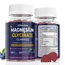 700mg Magnesium Glycinate Gummies, Highly Absorbed Sugar-Free Calm Magnesium Complex Gummies - with L-Theanine and B6 - Magnesium Supplements for Sleep, Calm,Relax & Immune Function, (Blueberry)