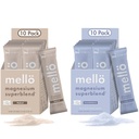 Mellö Magnesium Superblend Bundle - Lavenderberry & Unflavorored - 带有L-Theanine,GABA & Trace Minerals - 支持睡眠,放松和平衡能源 - 2 x 10 Packs