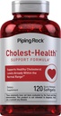 Piping Rock Cholesterol Health Supplement | 120 Softgels | Plant Sterols Formula | Non-GMO, Gluten Free