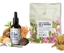 Brain & Body Raw Bundle - Organic Sea Moss Gold for Seamoss Gel & Smart Shrooms Liquid Drops in Vanilla Flavor - Irish Sea Moss & Mushroom Complex, Nootropic Brain Supplements for Memory & Focus