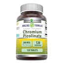 神奇的配方 丙烯酸铬 补充 | 200 Mcg Per service | tablets | Non-GMO | Gluten Free | | |  USA  USA  USA  USA  USA  USA(120 计数)