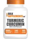 Bulk Assupports.com Turmeric Capsules - Turmeric Curcumin Supplement 1000mg - Gluten Free, 240 Veg Capsules (Pack of 1) (中文(简体) ).