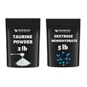 Taurine Powder 2 lb and Dextrose Monohydrate Powder 5 lb | Pure Bulk Ingredients Combo | 100% Pure, Gluten-Free, Non-GMO | Value Combo Pack