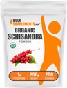 Bulk Assupports.com 有机Schisandra 粉末 - 有机Schisandra 补充剂,来自Schisandra Berry - Gluten Free - 1g per service,250g (8.8 oz) (Pack of 1).