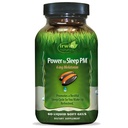 Irwin Naturals Power to Sleep PM - 6mg Melatonin, GABA, Ashwagandha, Valerian Root & L-Thenine 男女辅助药 - 支持休息睡眠周期和放松 - 60 液体软胶