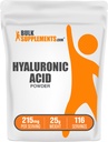 Bulk Assupports.com Hyaluronic Acid Powder - as Sodium Hyaluronate, Hyaluronic Acid Acid Supplements - 食物品级,Gluten Free - 215mg / service, 25g (0.88 oz) (第1包)