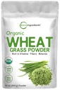 Sustainably US Grown, Organic Wheat Grass Powder (100% Whole-Leaf), 16 Ounce , Rich in Immune Vitamins, Fibers and Minerals, Support Digestion Function, Vegan Friendly