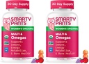 SmartyPants Organic Women's Multivitamin Gummies: Biotin, Methylfolate, Omega 3 (ALA), Vitamin D3,C,B12,B6,A,K & Zinc, Inositol, Gluten Free, Vegetarian, 120 Count (30 Day Supply)(Pack of 2)