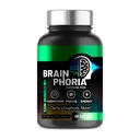 BRAINPHORIA | Mental Clarity | Euphoric Mood | Mental Focus | Memory | Brain Nootropic | Brain Supplement Men & Women | Cognitive | Focus | Lion's Mane Vitamins | Nootropics | 60 Capsules