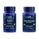 寿命延长 Super Ubiquinol CoQ10 Heart & Cell Energy Support 配有双日高概率多维生素和矿物补充,60 Softgels & 120片