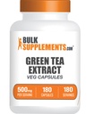 Bulk Assupports.com 绿茶提取卡普尔- 绿茶提取卡普尔- 绿茶提取卡普尔- 绿茶提取500mg 绿茶药丸- Vegan & Gluten Free, 1 Capsule per Service, 180 Veg Capsules (Pack of 1).
