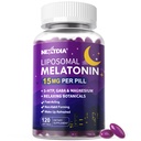 Liposomal 时间释放 Melatonin + 镁睡眠补充剂, 成人自然平静睡眠辅助剂, 15mg 30mg Melatonin 扩展释放药 W/ GABA, 5-HTP, Ashwagandha & L-Theanine, 120软胶